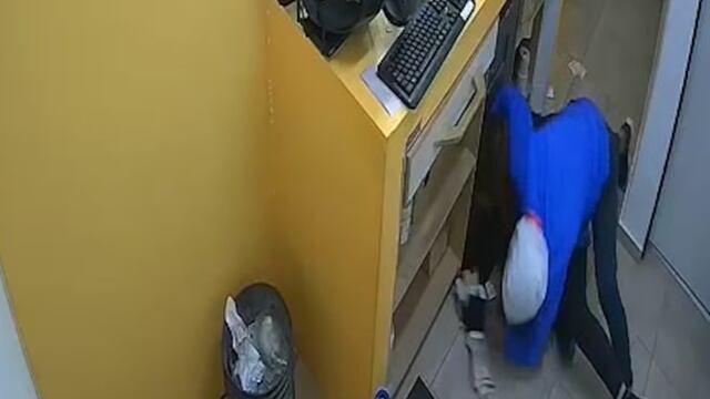 Violencia. El maleante golpeó a la trabadora con sus puños. (Captura de video)