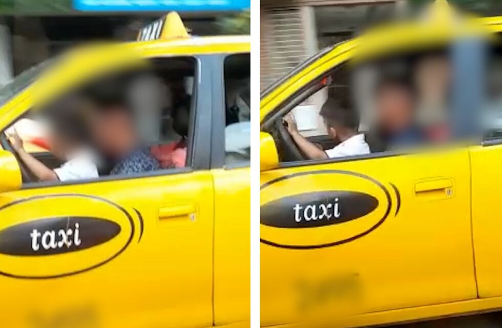 Córdoba insólita: un taxista manejaba con su hijo a upa; ya le retiraron la licencia
