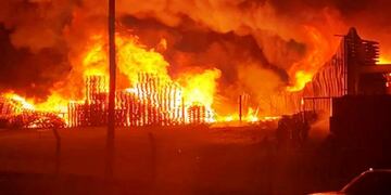 Se incendió una planta de Cagnoli en Tandil