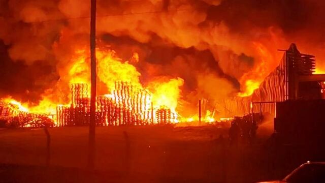 Se incendió una planta de Cagnoli en Tandil