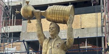 La estatua de Marcelo Gallardo.