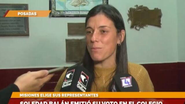 Elecciones 2023: Soledad Balán sufragó con normalidad en Posadas.