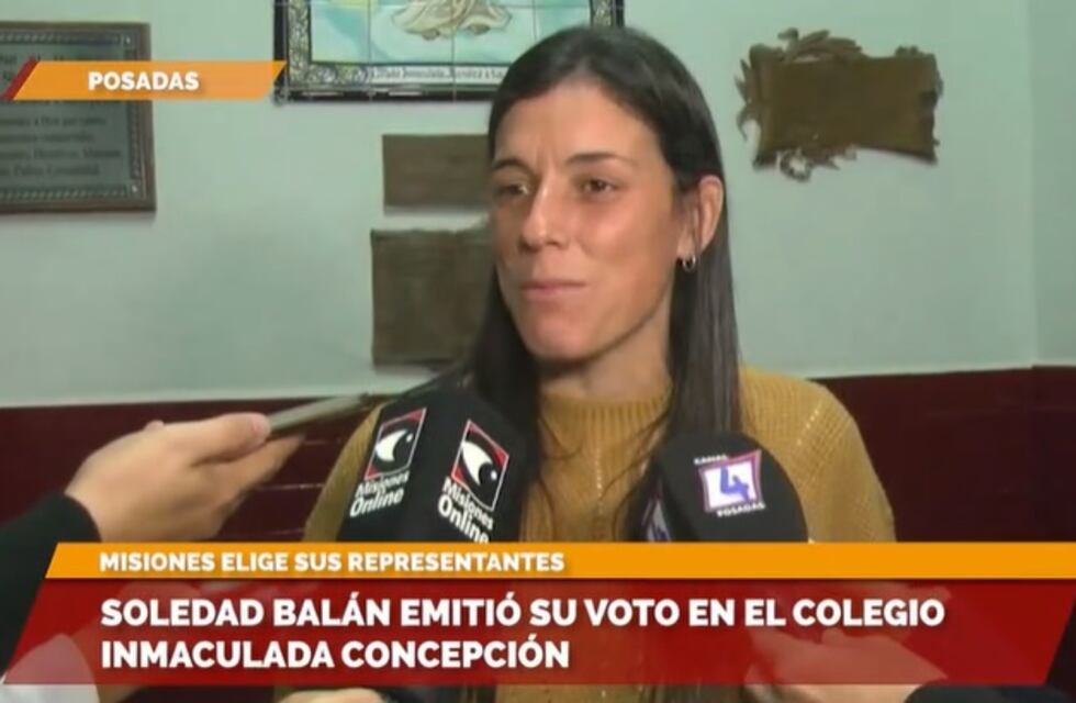 Elecciones 2023: Soledad Balán sufragó con normalidad en Posadas