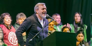 Rodolfo Aguiar,  secretario general nacional de la Asociación Trabajadores del Estado (ATE).