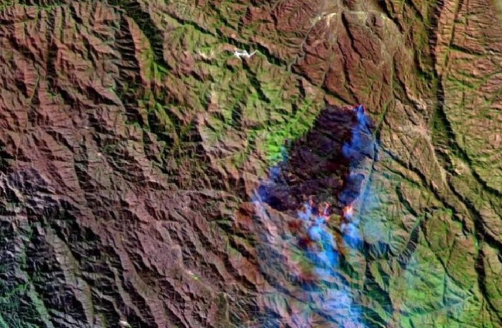 La Nasa difundió impresionantes imágenes del gran incendio forestal en San Juan