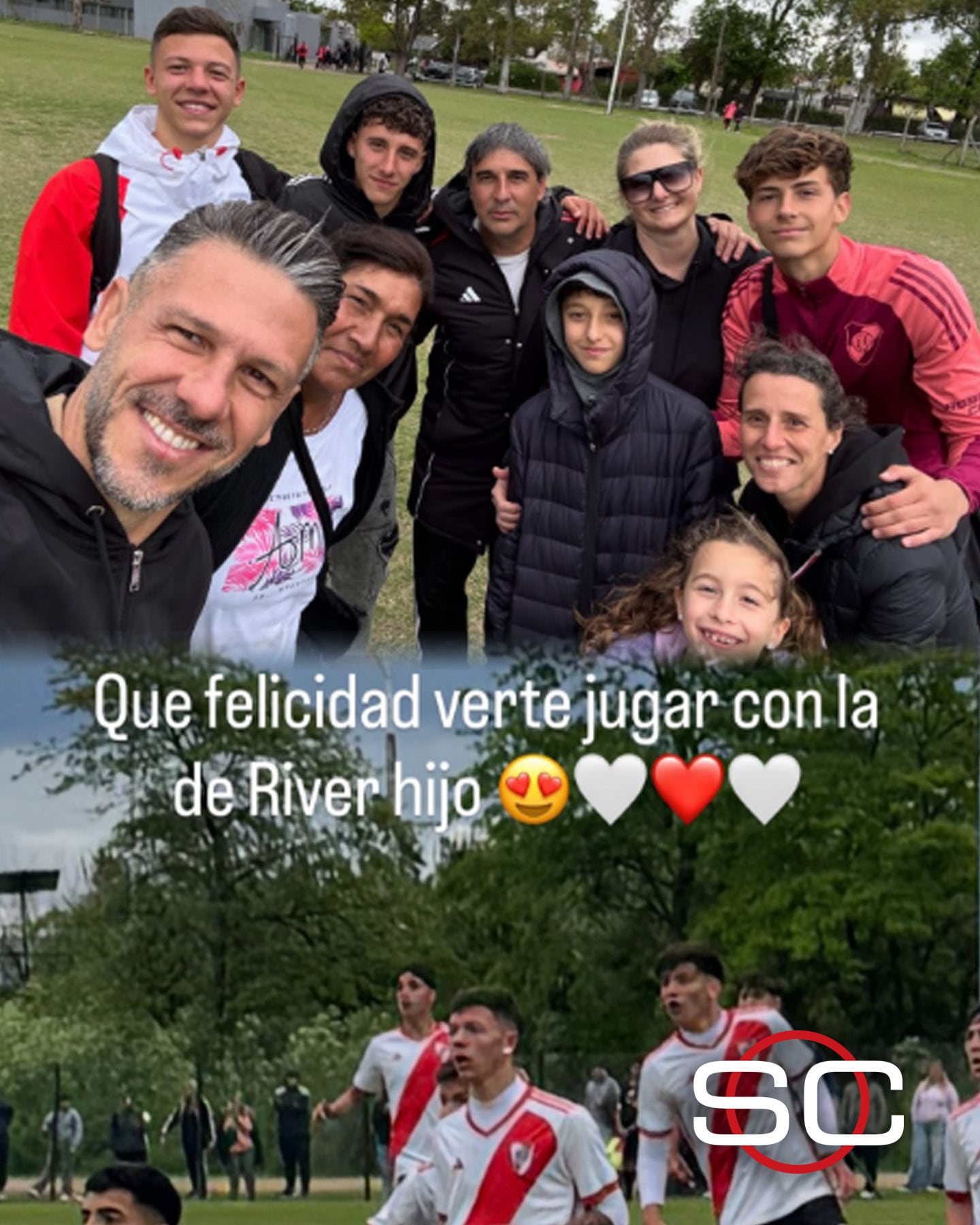 Estuvo presente viendo a su hijo.