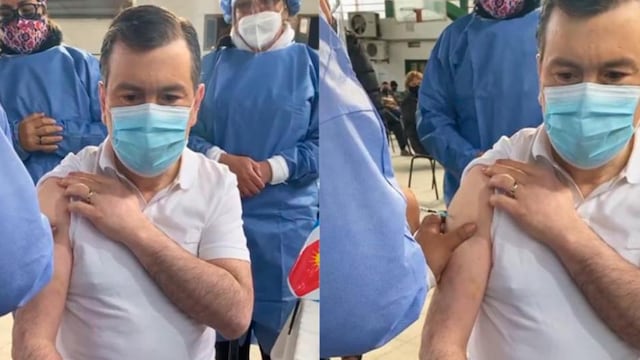Zamora se aplicó la combinación de vacunas.