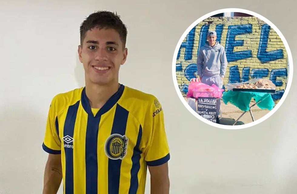 Ciro Aiello, el juvenil de Rosario Central que se volvió viral en TikTok por vender rosquitas y torta frita