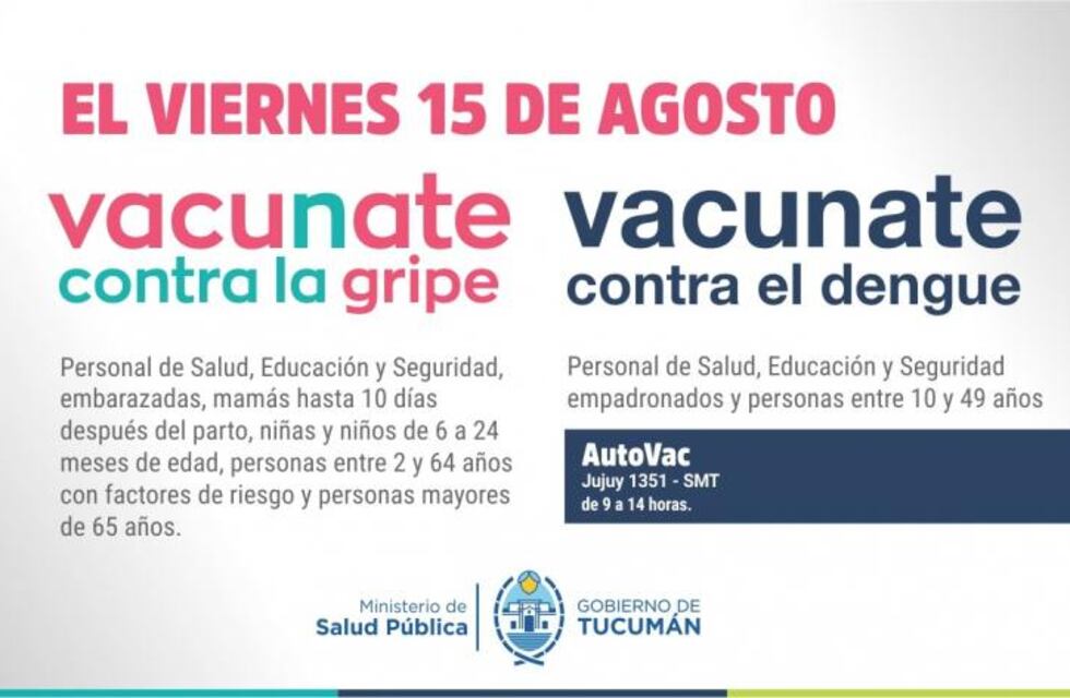 Vacunación: gripe, dengue y virus respiratorio en un mismo operativo