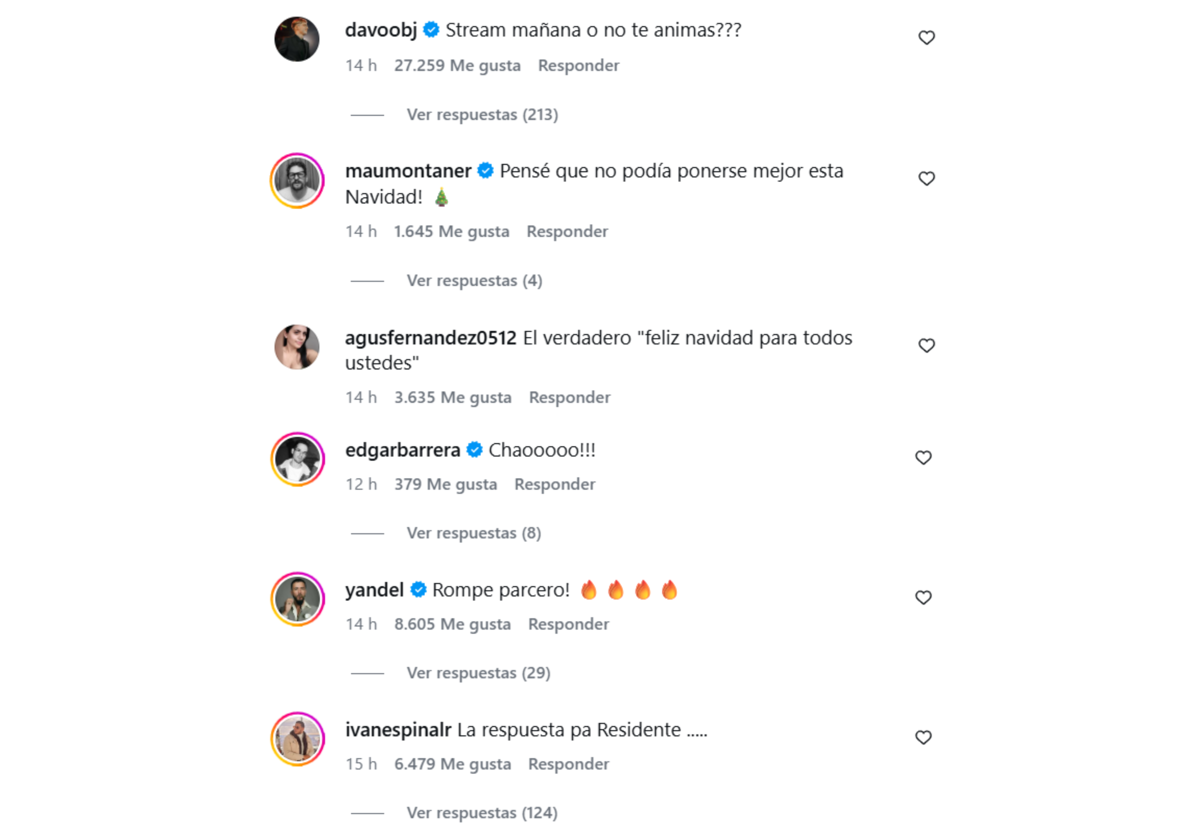 La reacción de las redes.