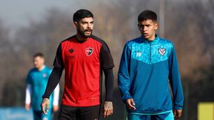 Éver Banega fue titular durante la práctica del sábado.