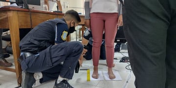 La plantimetría realizada a Lucía Carrasco en medio del juicio por el asesinato de Nélida Villar perpetrado en 2013.