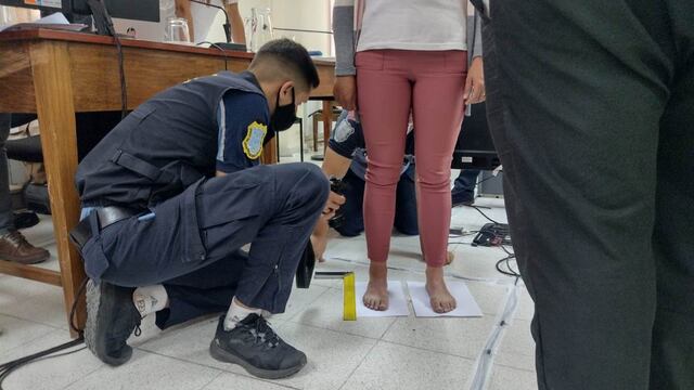 La plantimetría realizada a Lucía Carrasco en medio del juicio por el asesinato de Nélida Villar perpetrado en 2013.