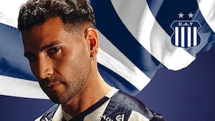 Gabriel Báez, refuerzo de Talleres que llegó y se puso la camiseta un par de días después (Prensa Talleres)