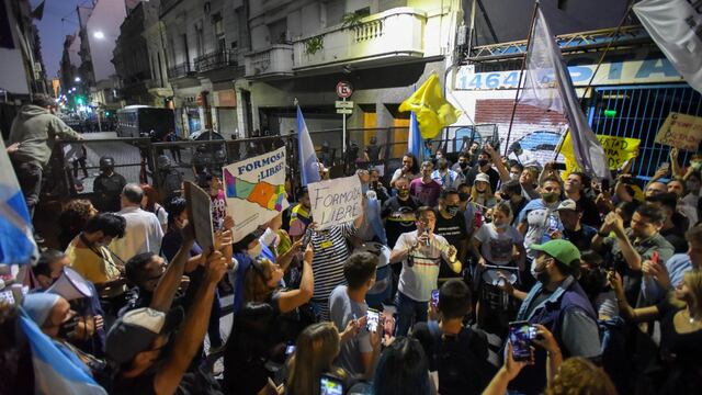 Los manifestantes autoconvocados bajo el lema "Formosa libre ya" (Foto: Clarín)