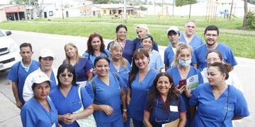 El equipo del operativo anti Dengue.