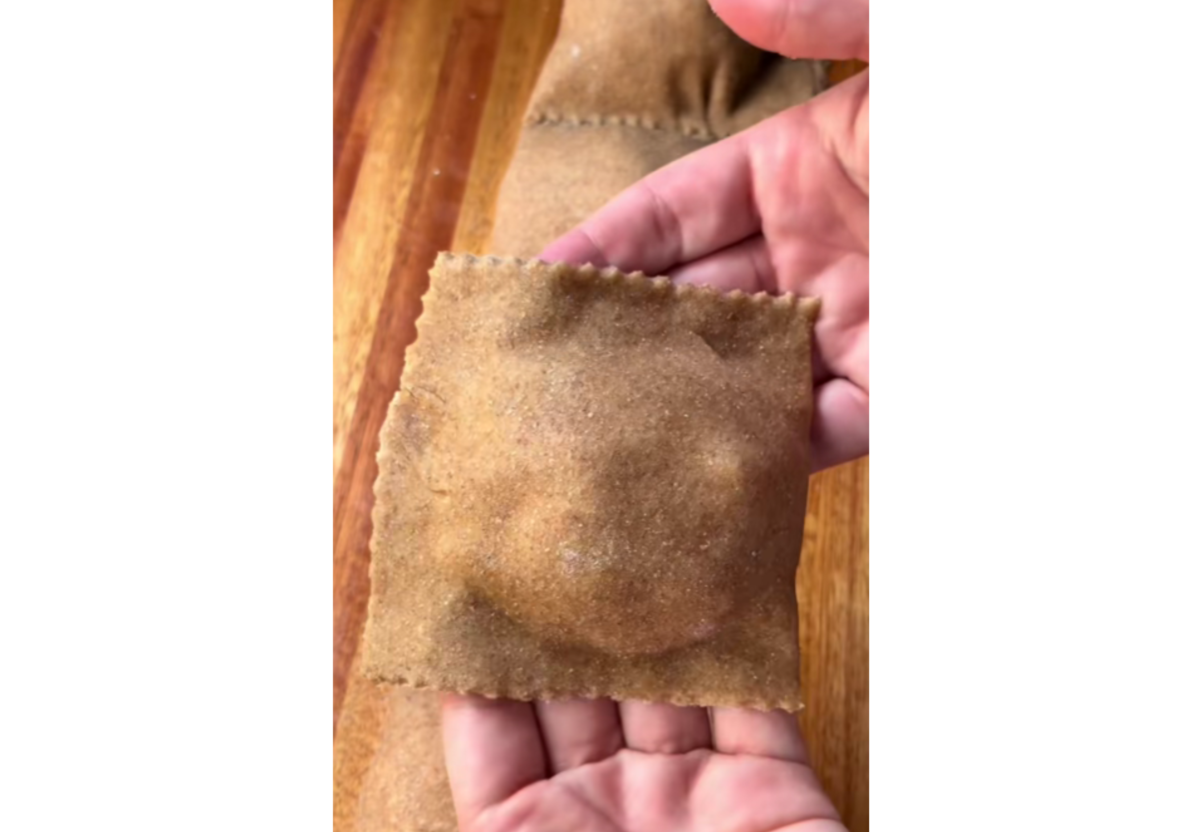 Así queda la pasta integral.