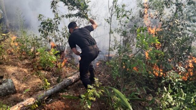 Incendios en Oberá y Los Helechos debieron ser sofocados por Bomberos y Policías