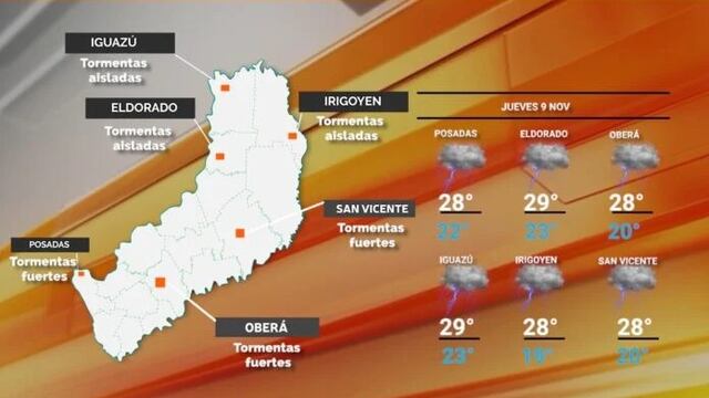 Vuelve la inestabilidad y el mal tiempo en Misiones.