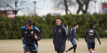 Lionel Scaloni, en Filadelfia, antes de los amistosos.