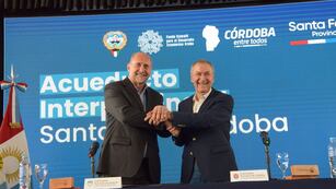Acueducto Santa Fe-Córdoba: Schiaretti, junto a Perotti.