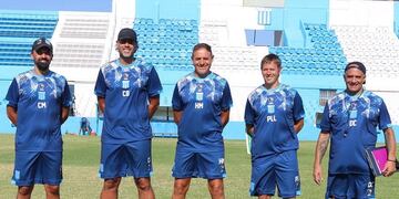 Hernán Medina encabeza otra pretemporada de Racing (prensa Racing).