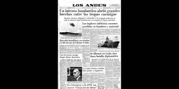 Un recorrido día a día por las portadas del medio más importante de Mendoza, para conocer el pulso diario de la guerra que enluteció a todo el país.