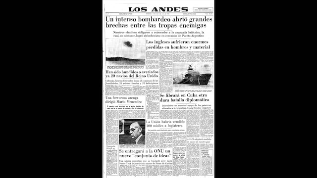 Un recorrido día a día por las portadas del medio más importante de Mendoza, para conocer el pulso diario de la guerra que enluteció a todo el país.