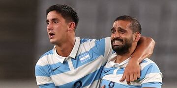 La emoción de Revol luego de que sus compañeros logren la hazaña (ESPN)