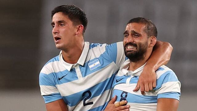 La emoción de Revol luego de que sus compañeros logren la hazaña (ESPN)