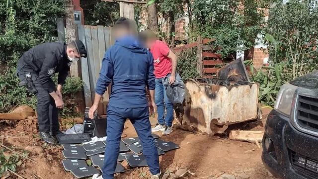 Oberá: la policía logró recuperar objetos robados de una escuela.