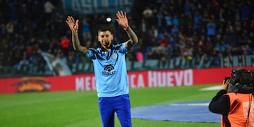 Cuti Romero asistió al partido de Belgrano contra Godoy Cruz.