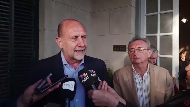 Omar Perotti y Daniel Costamagna en la ExpoRural de Rafaela