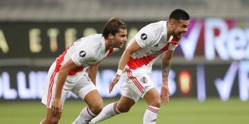 River despertó al final y empató 1-1 ante Paranaense la ida de los octavos de final de la Libertadores (Foto: REUTERS/Rodolfo Buhrer)