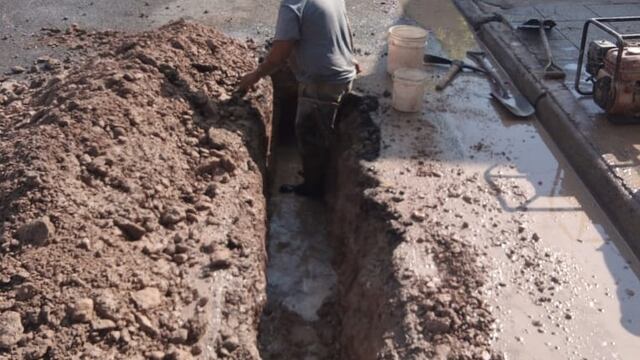 Obras Sanitarias de Tres Arroyos trabajó en distintos puntos de la ciudad