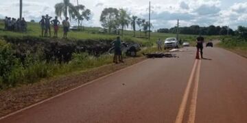 El Soberbio: motociclista pierde la vida tras un siniestro vial.