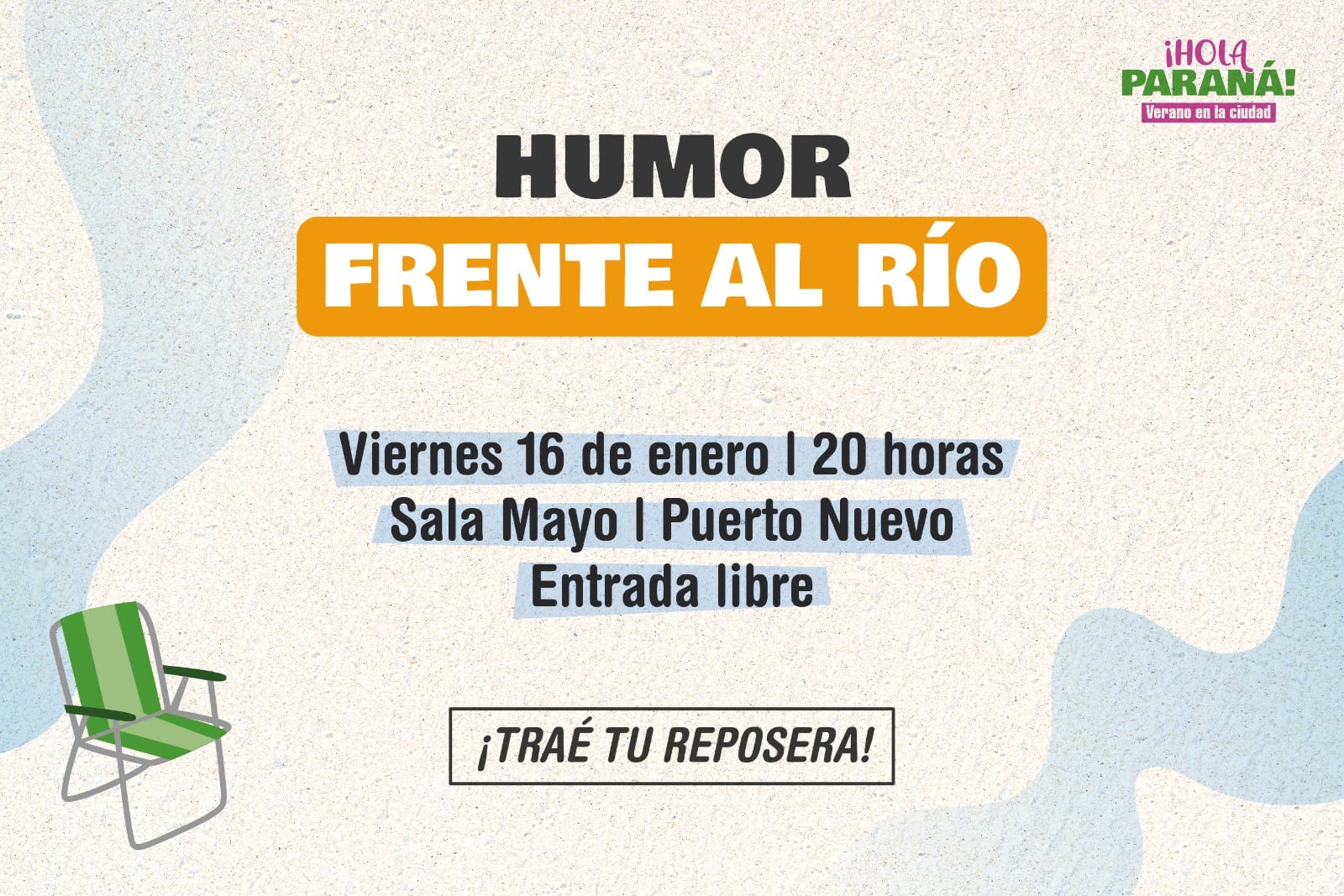 Humor frente al río: stand up y espectáculos gratuitos al aire libre este viernes en Sala Mayo