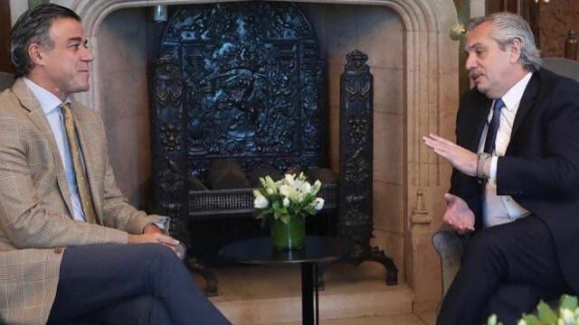 El juez federal Daniel Rafecas, candidato a ser el próximo Procurador General de la Nación, y el Presidente Alberto Fernández. Foto: Gentileza