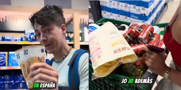 Un argentino mostró todo lo que se puede comprar con 100 euros.