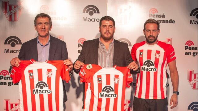 Instituto y su nuevo main sponsor; banco Macro (La Voz).