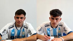 Dos juveniles firmaron su primer contrato en Atlético de Rafaela