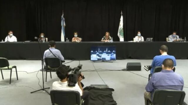 El Comité de Crisis de la provincia de San Luis anunció en conferencia de prensa que se declaró la alerta sanitará máxima por la circulación en la provincia de la cepa de Manaos. Gentileza ANSL