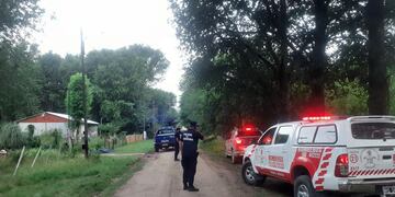 El operativo en el lugar (Bomberos Voluntarios de Villa General Belgrano).