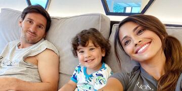 El hermano de Thiago y Mateo es el más chico en la casa de la estrella del Barcelona. (@antonelaroccuzzo)