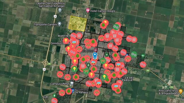 Mapa interactivo de reclamos de Juan Senn