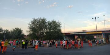 La policía de Santa Fe intervino para que se levante el corte en Circunvalación.