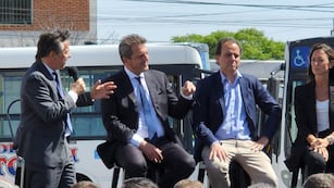 Sergio Massa en su visita a Córdoba, en la presentación de la SUBE. Foto: Corresponsalía