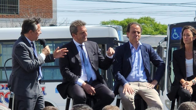 Sergio Massa en su visita a Córdoba, en la presentación de la SUBE. Foto: Corresponsalía