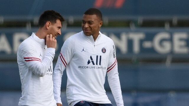 Messi y Mbappe se entrenaron juntos en la última práctica previa al partido contra Reims.