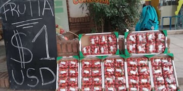 El cartel llamó la atención de quienes circulan por la zona de avenida Cordillera.